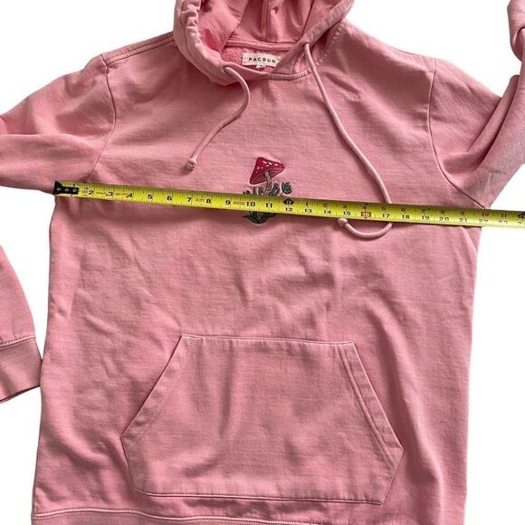 PacSun Mushroom Reality Hoodie Hipster Oversized Medium Unisex Embroidered, S23 - Picture 4 of 9